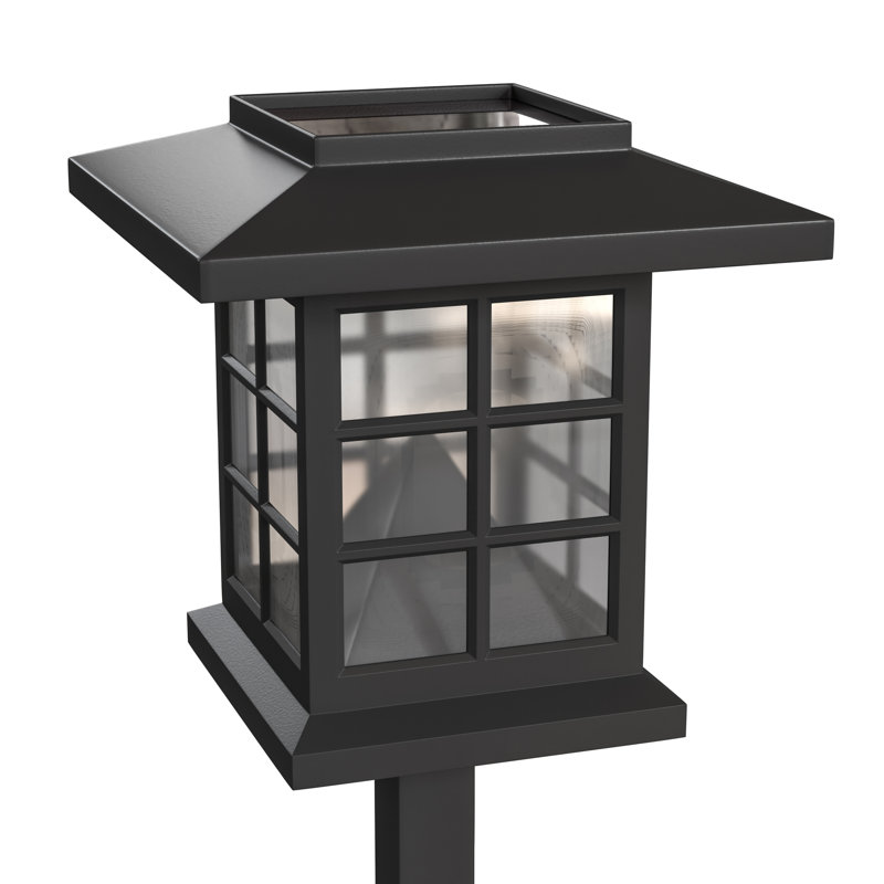 Black Square LED Solar Pathway Lights Multipack