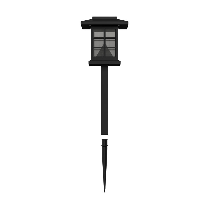 Black Square LED Solar Pathway Lights Multipack