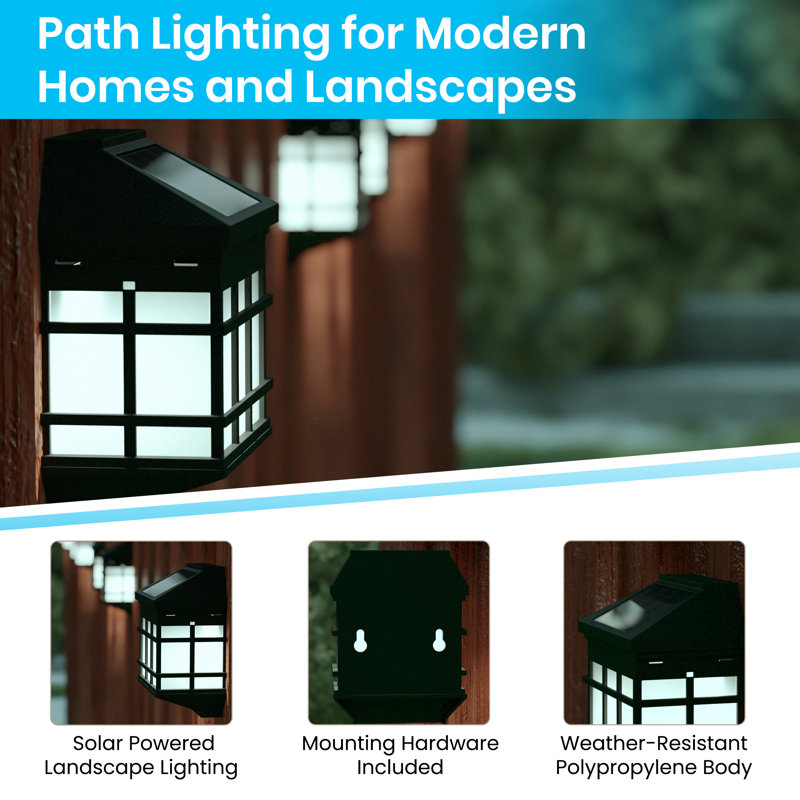 Black Solar Powered LED Pathway Lights Multipack