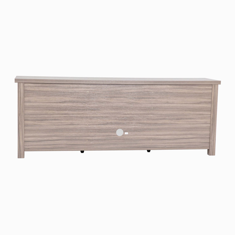 Gray Wash Oak 65" TV Stand with Open Storage