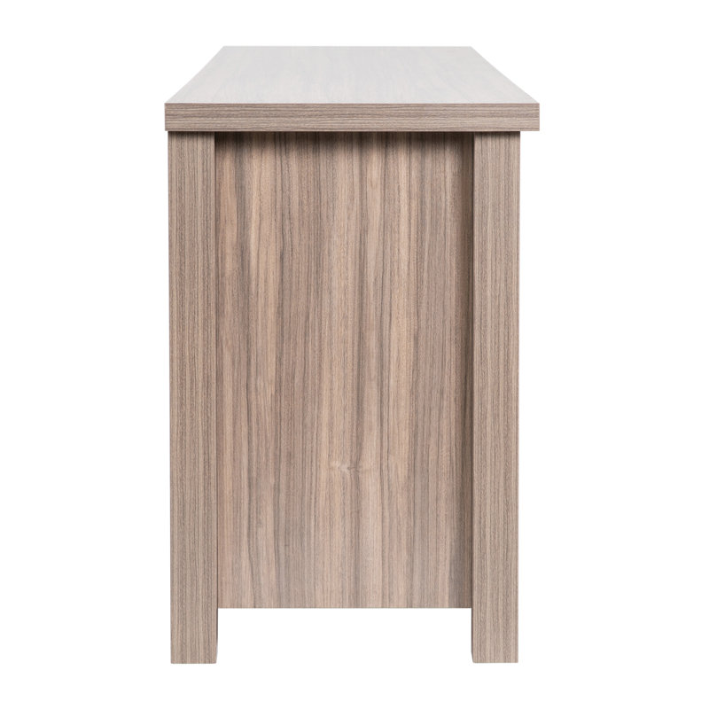 Gray Wash Oak 65" TV Stand with Open Storage
