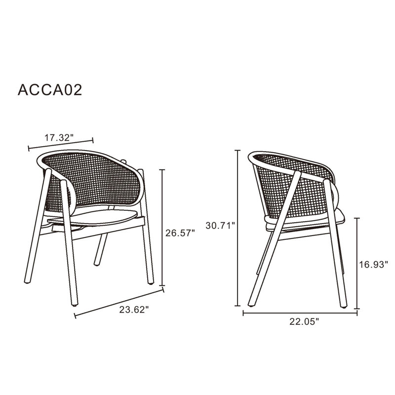 Versailles Black and Natural Cane Ergonomic Accent Chair