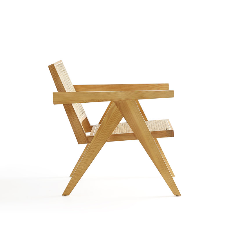 Hamlet Nature Cane and American Ash Wood Accent Chair
