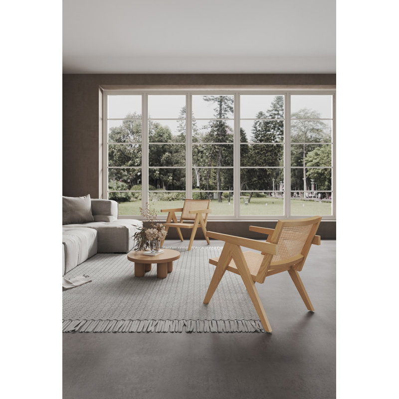 Hamlet Nature Cane and American Ash Wood Accent Chair