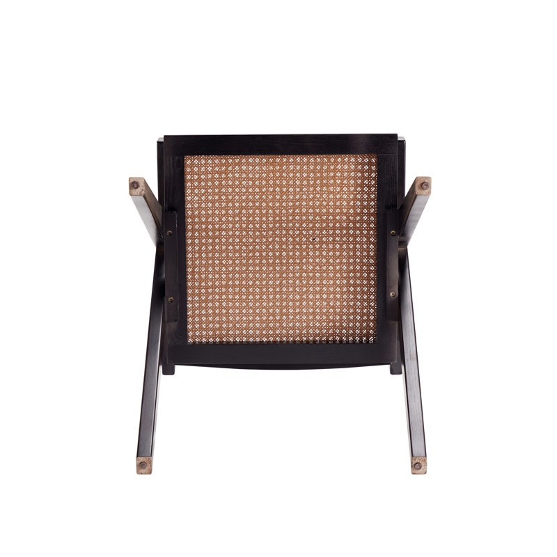 Hamlet Black and Natural Cane A-Frame Armchair