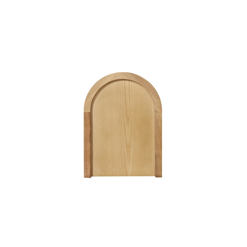 Tahitian Resort-Inspired Natural Ash and Rattan 2-Shelf End Table