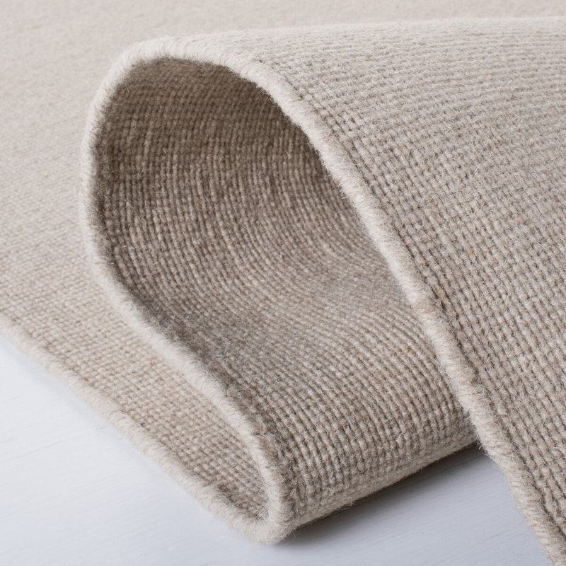 Beige Hand-Knotted Wool Runner Rug 2'3" x 8'
