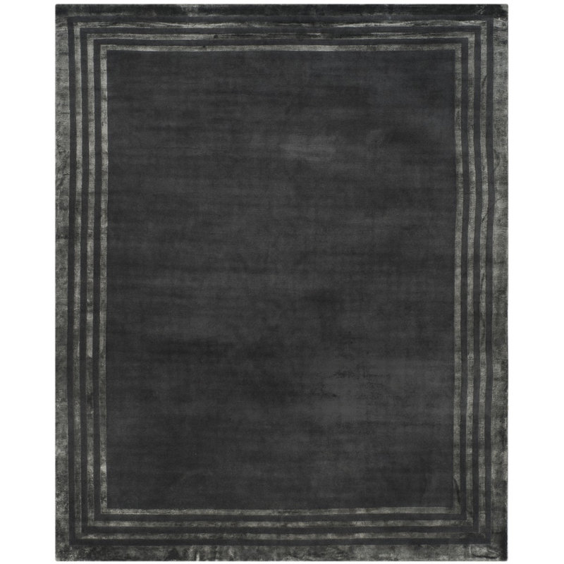 Platinum Elegance 8' x 10' Hand-Knotted Wool-Viscose Blend Area Rug