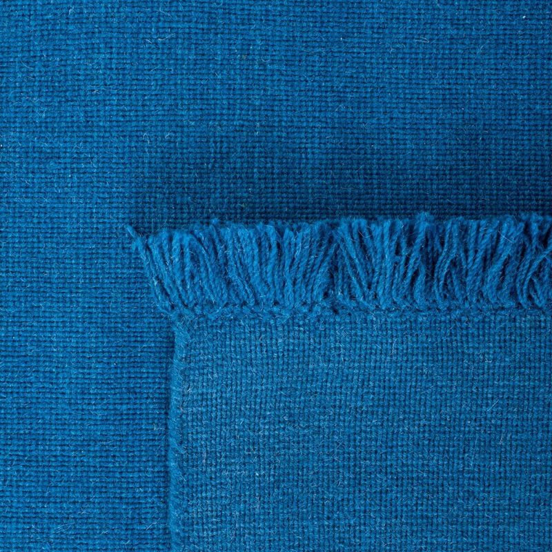 Hand-Knotted Chic Blue Wool 9' x 12' Area Rug