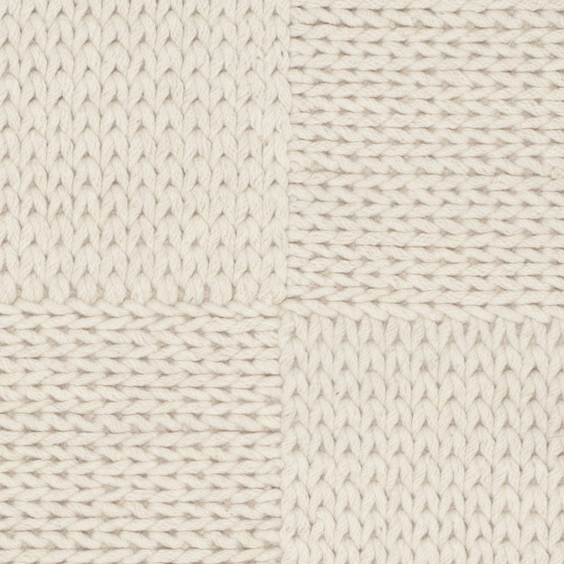 Cream Braided Wool and Cotton 6' x 9' Area Rug