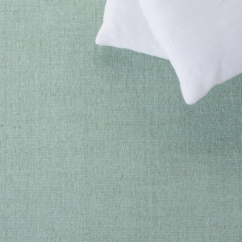 Elegant Hand-Knotted Light Green Wool Runner Rug, 2'3" x 8'