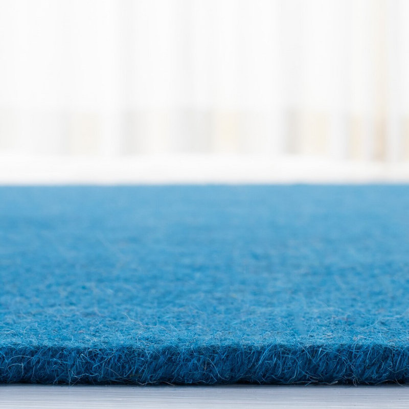 Hand-Knotted Chic Blue Wool 9' x 12' Area Rug