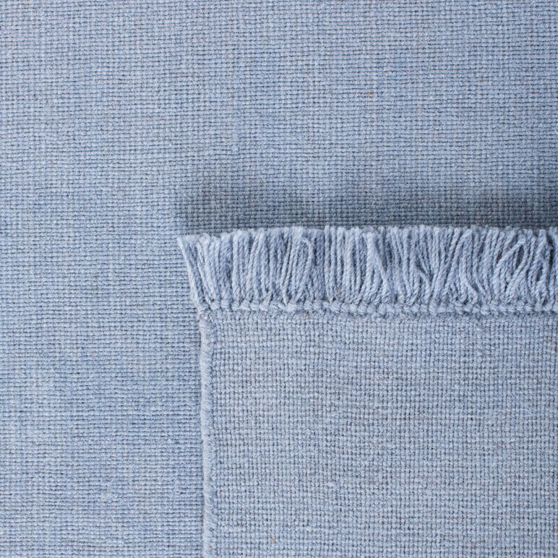 Elysian Fields Hand-Knotted Blue Wool and Cotton 4' x 6' Area Rug