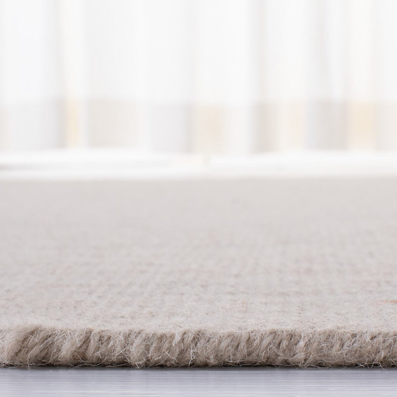 Beige Hand-Knotted Wool Runner Rug 2'3" x 8'