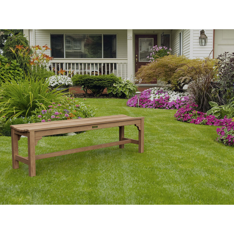 Hampton 63" Natural Teak Outdoor Backless Bench