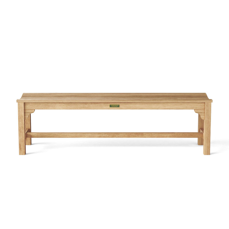 Hampton 63" Natural Teak Outdoor Backless Bench