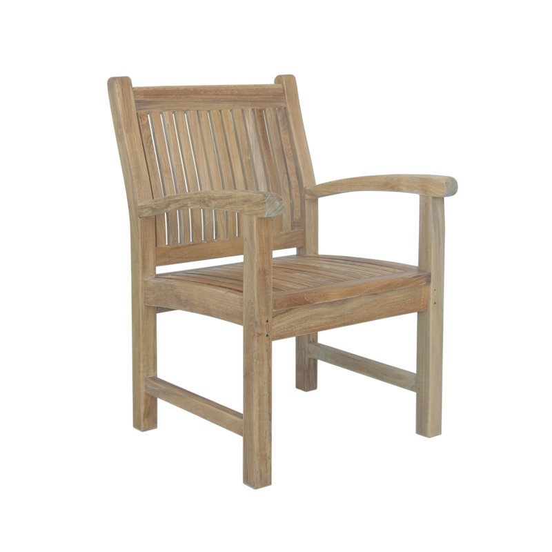 Sahara Teak Outdoor Dining Armchair with Curved Back