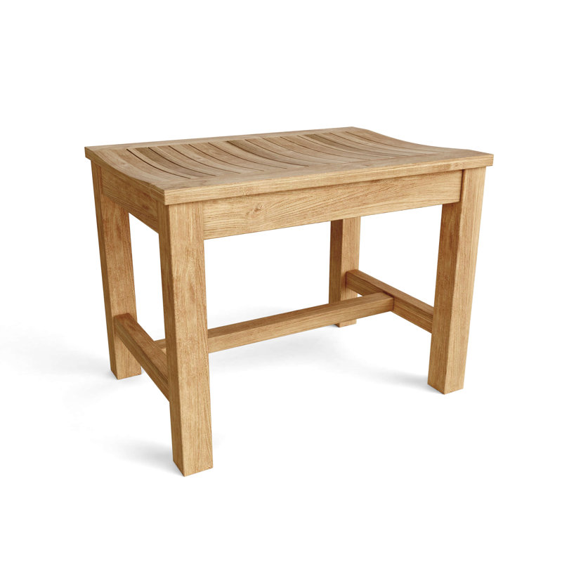 Casablanca Natural Teak Outdoor Backless Stool