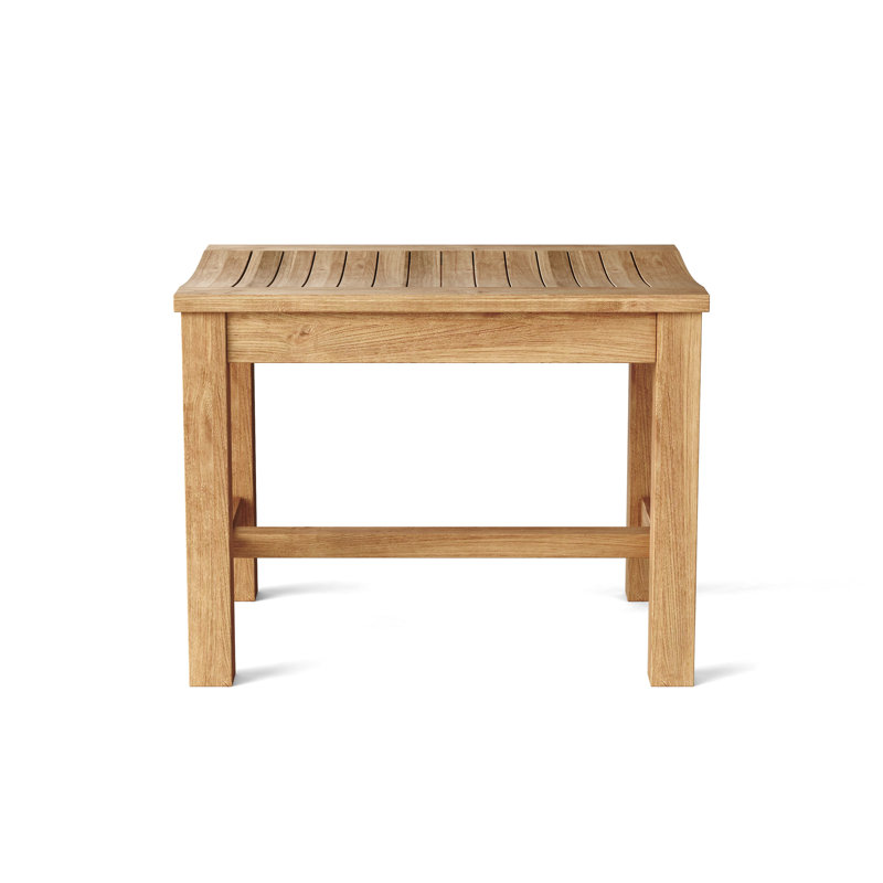 Casablanca Natural Teak Outdoor Backless Stool