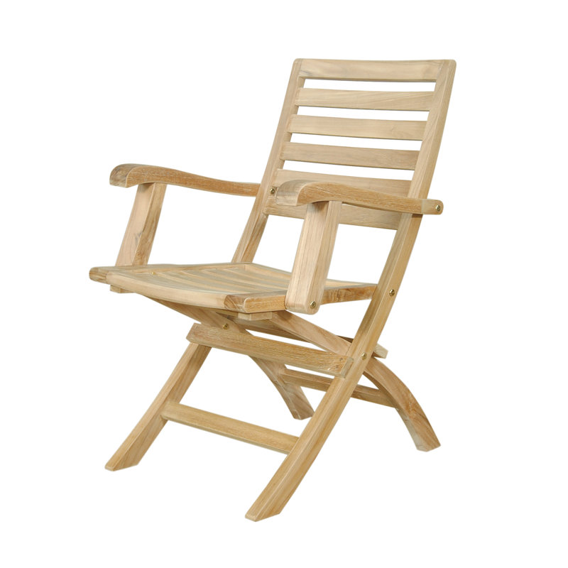 Teak Wood Folding Outdoor Dining Armchair