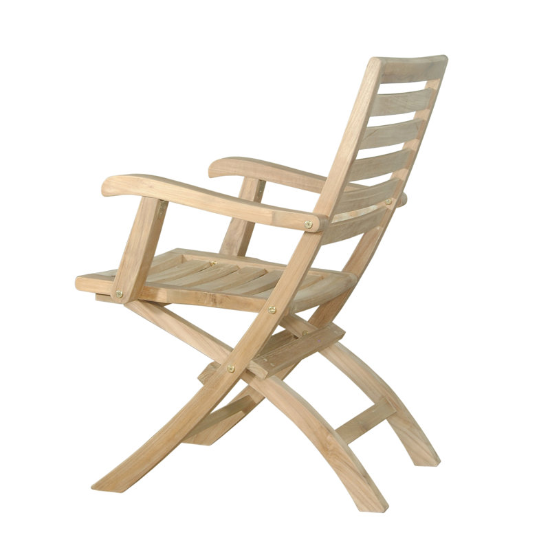 Teak Wood Folding Outdoor Dining Armchair
