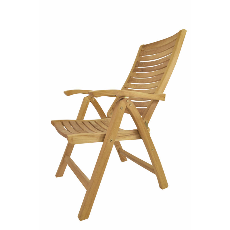 Carina Teak 5-Position Outdoor Reclining Lounge Chair