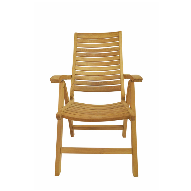 Carina Teak 5-Position Outdoor Reclining Lounge Chair