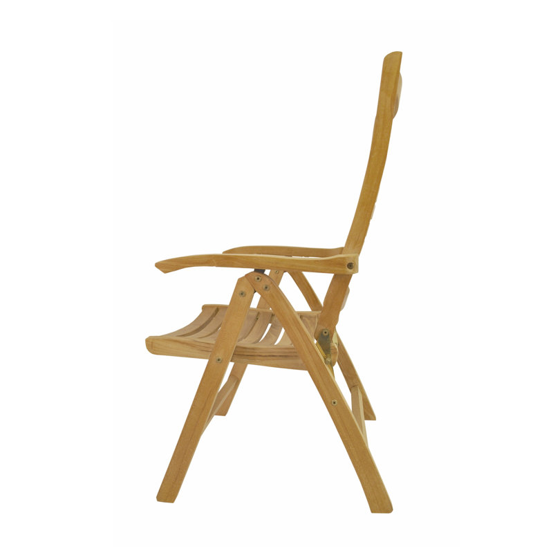 Carina Teak 5-Position Outdoor Reclining Lounge Chair