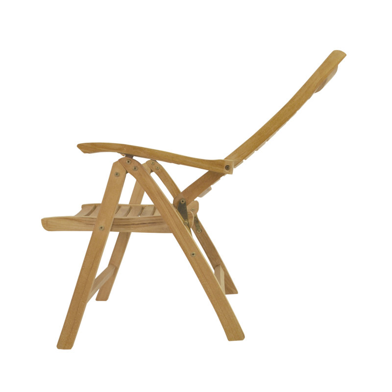 Carina Teak 5-Position Outdoor Reclining Lounge Chair