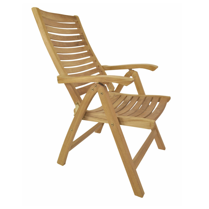 Carina Teak 5-Position Outdoor Reclining Lounge Chair