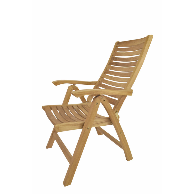 Carina Teak 5-Position Outdoor Reclining Lounge Chair