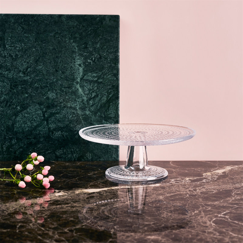 Small Clear Glass Pedestal Cake Stand