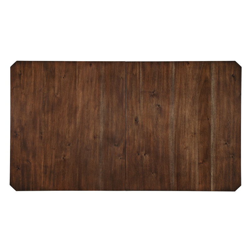Transitional Monterey Extendable Solid Wood Dining Table in Deep Brown