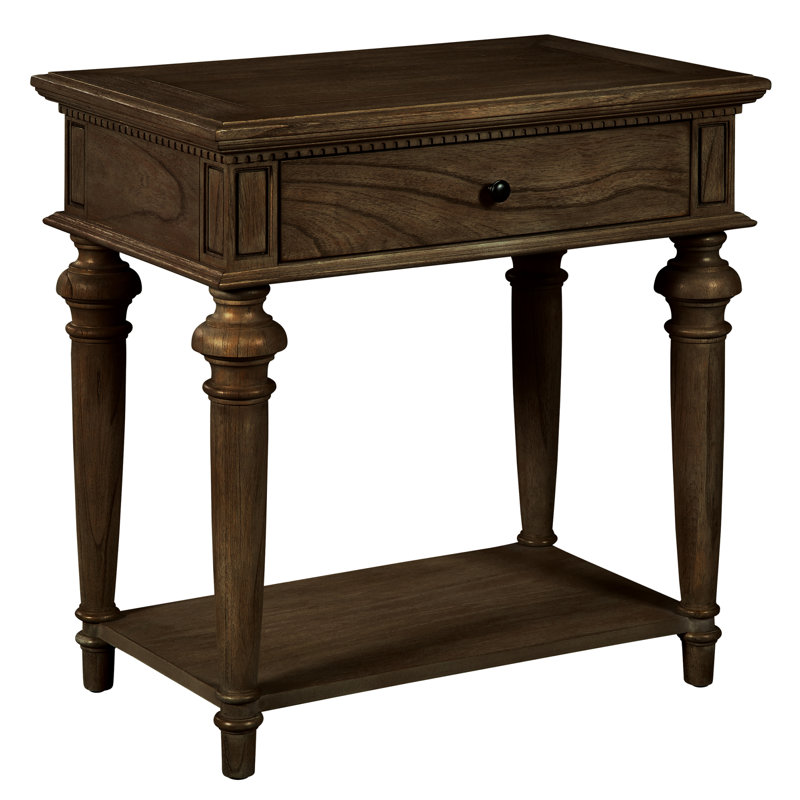 Wellington Estates Java Brown Traditional Nightstand with Dentil Molding