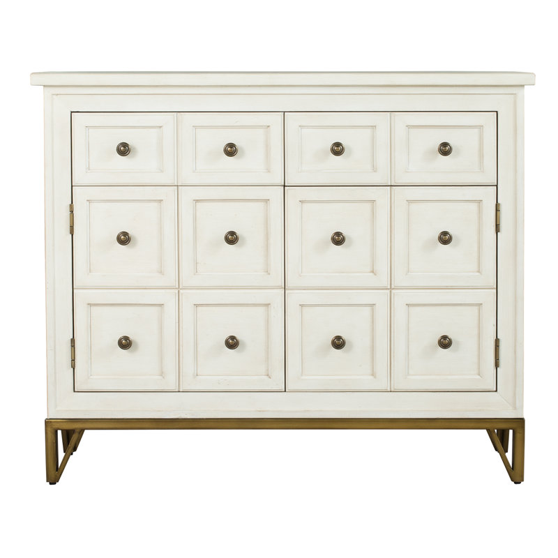 White Mahogany Transitional Accent Chest with Levelers