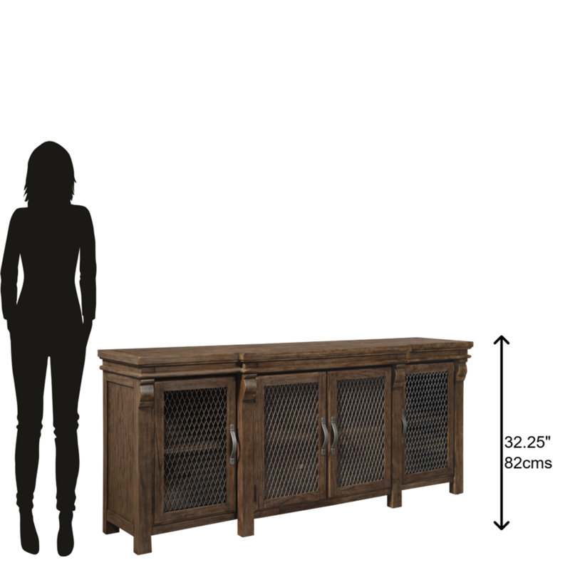 Wexford Black Glaze Oak Veneer Entertainment Center
