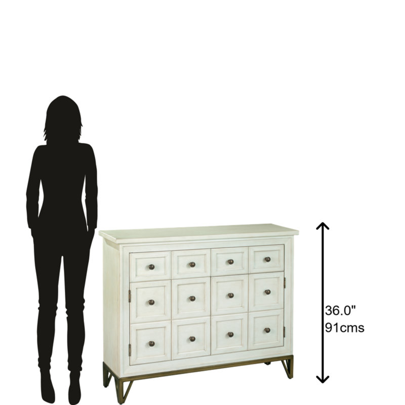 White Mahogany Transitional Accent Chest with Levelers