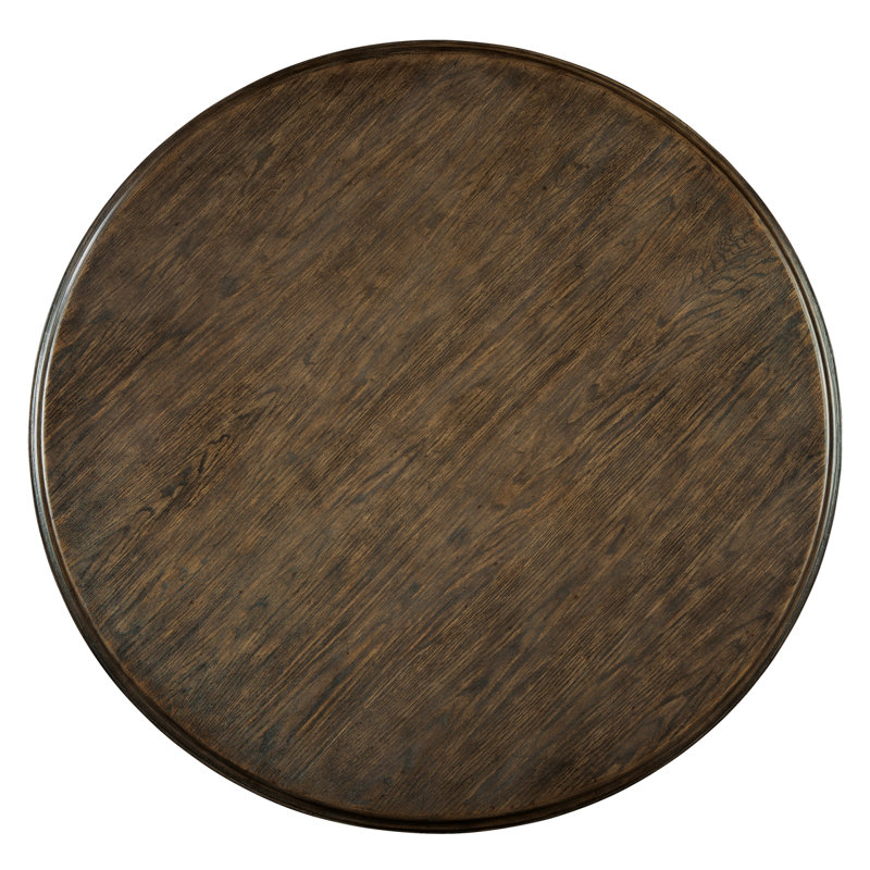 Transitional Wexford 48" Round Brown Oak Dining Table