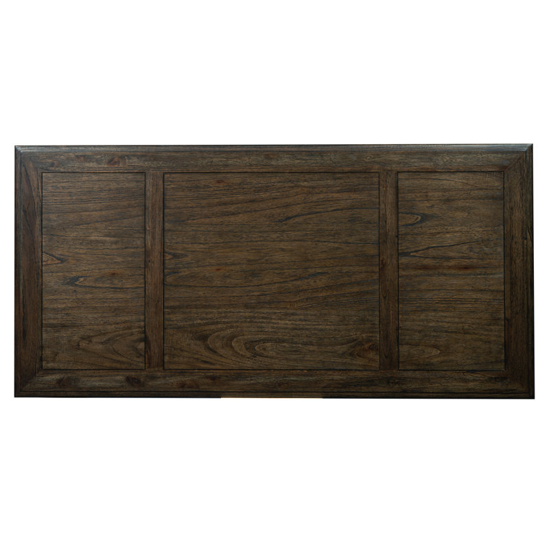 Traditional Brown Wood Home Office Desk with Drawers