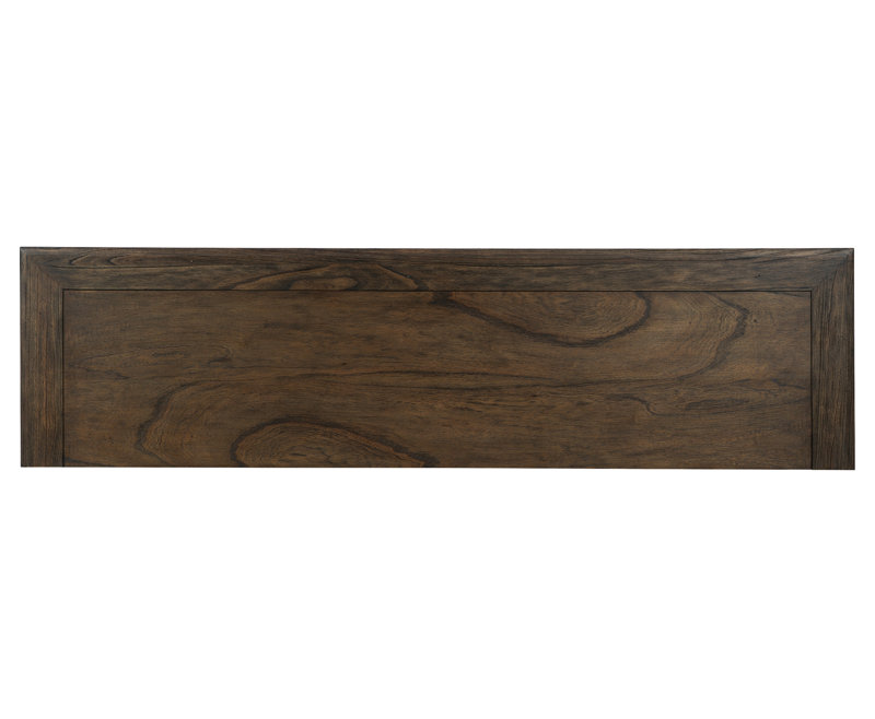 Wellington Java 72'' Traditional Brown TV Stand with Glass Doors