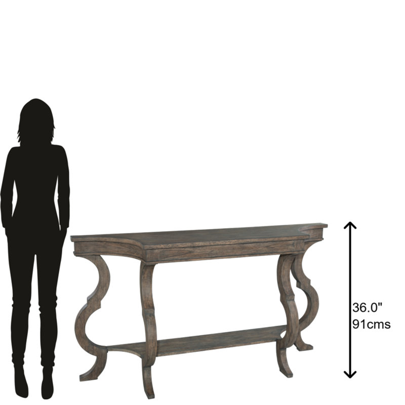 Lincoln Park Traditional Gray-Brown Demilune Console Table with Storage