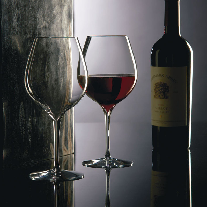 Elegance Clear Crystal Merlot Wine Glass Set