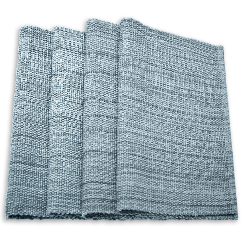Sky Blue Handwoven Cotton Rectangle Placemat Set