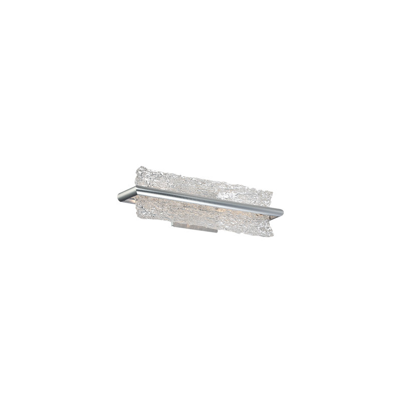 Vetri Brushed Aluminum 19" LED Outdoor Bath Bar with Clear Piastra Glass