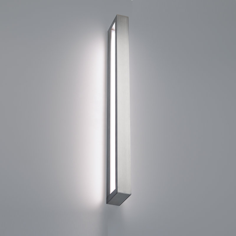 Brushed Nickel 27" Dimmable Outdoor LED Vanity Light