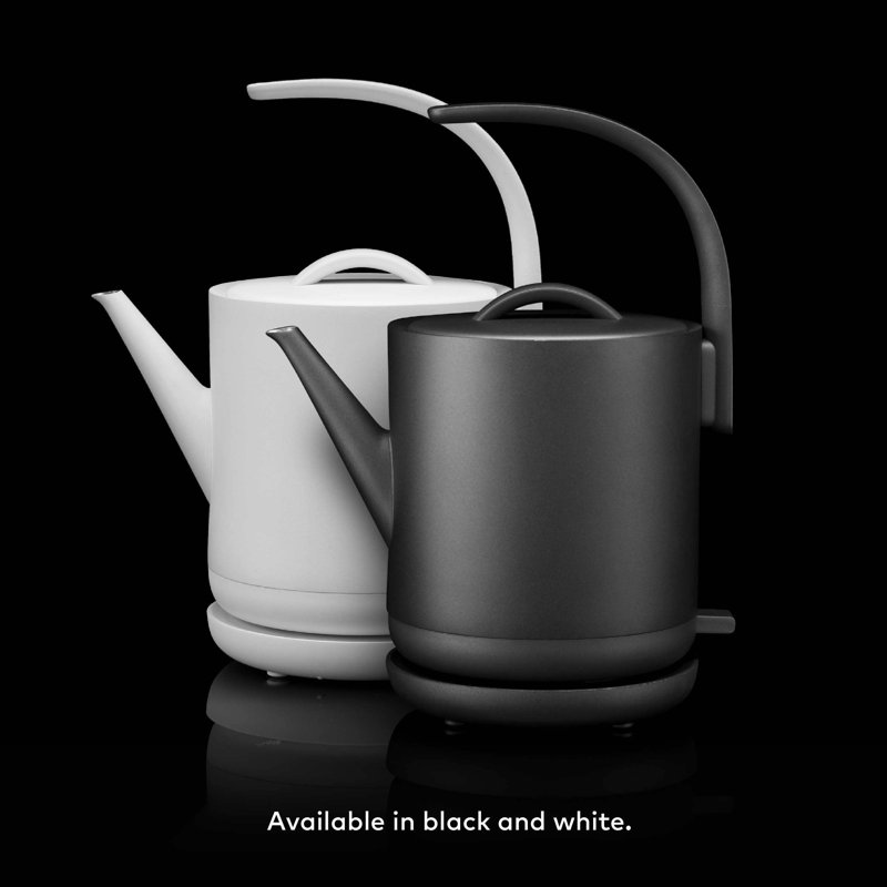 White Stainless Steel Electric Pour-Over Kettle