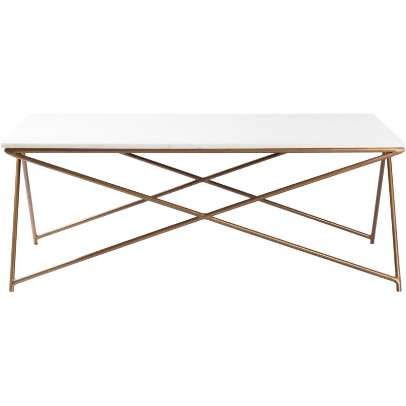 Norah Rectangular Marble 47" Modern Coffee Table
