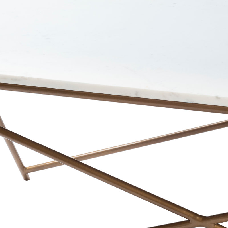 Norah Rectangular Marble 47" Modern Coffee Table
