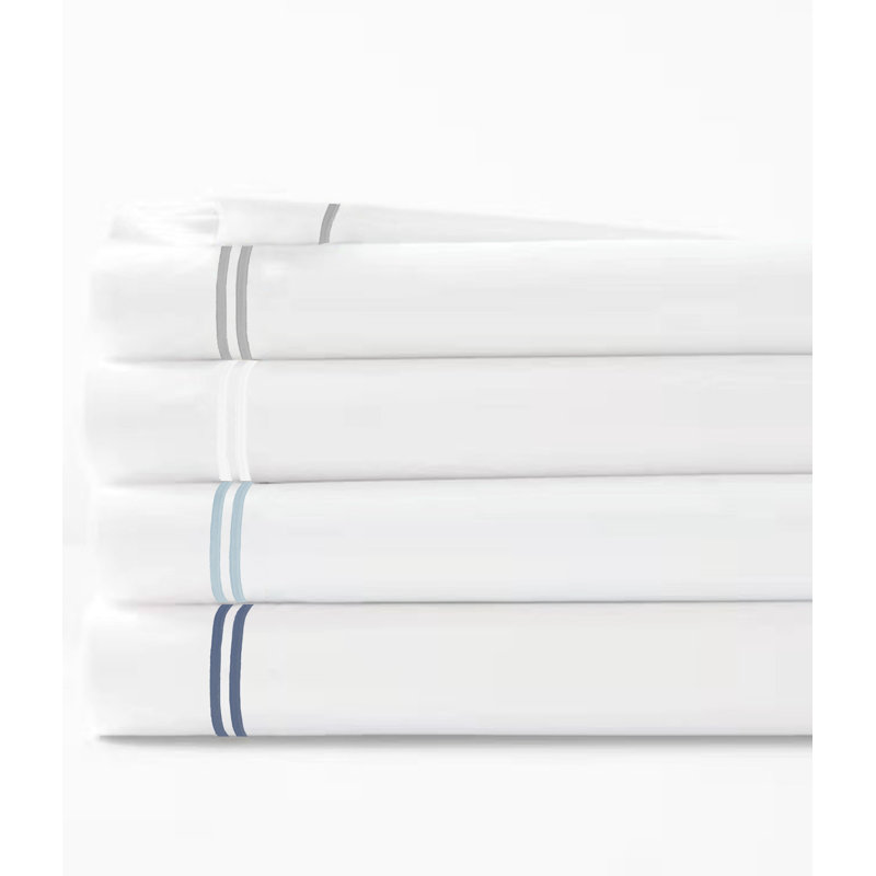 White Cotton Euro Embroidered Pillow Sham Set