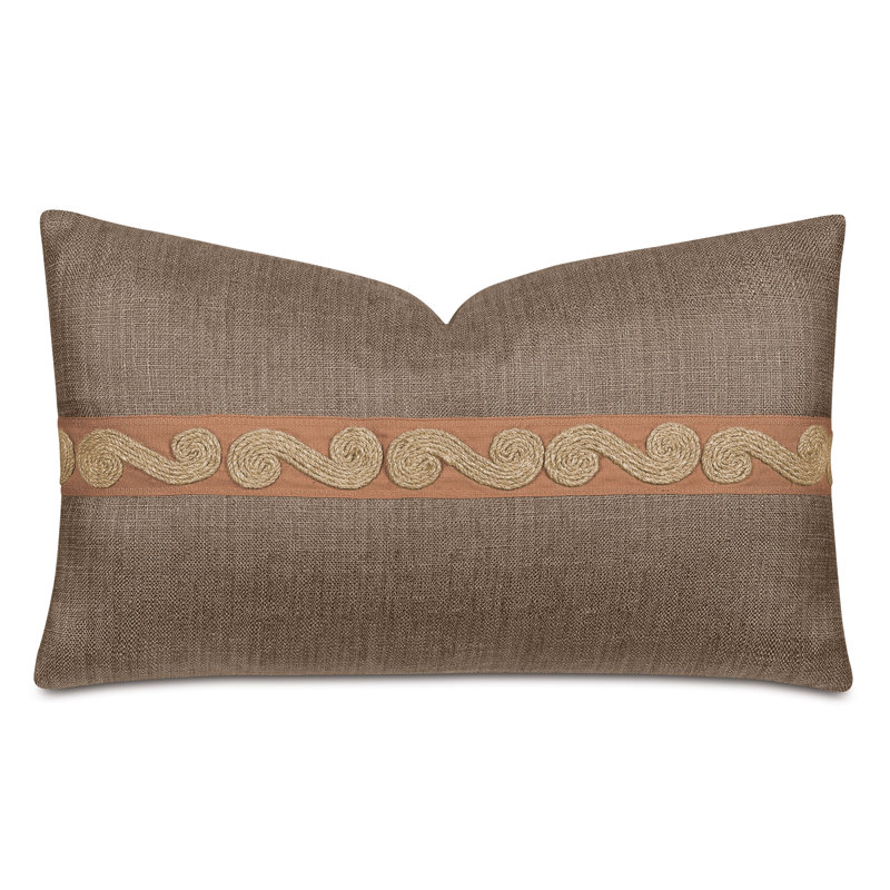 Mocha Brown Jute Twist Decorative Pillow
